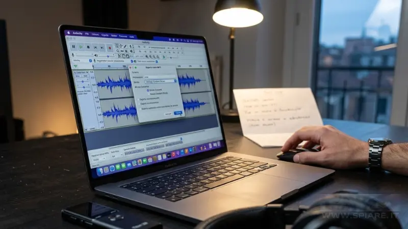 conversione file audio registratore vocale spia in mp3