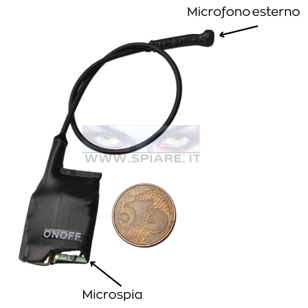 microspia audio professionale ideale per auto con microfono esterno ad alte prestazioni registrazione con timer