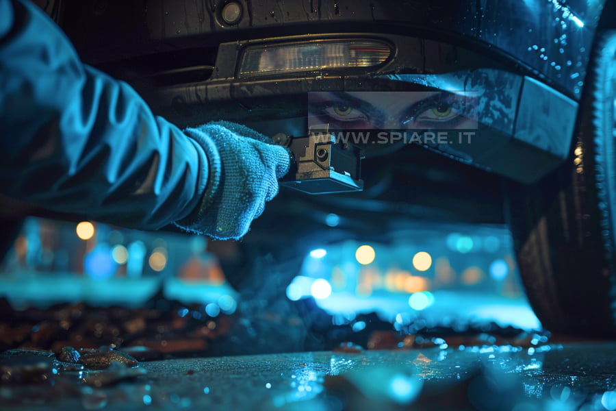 installare un gps calamitato sotto l'autovettura